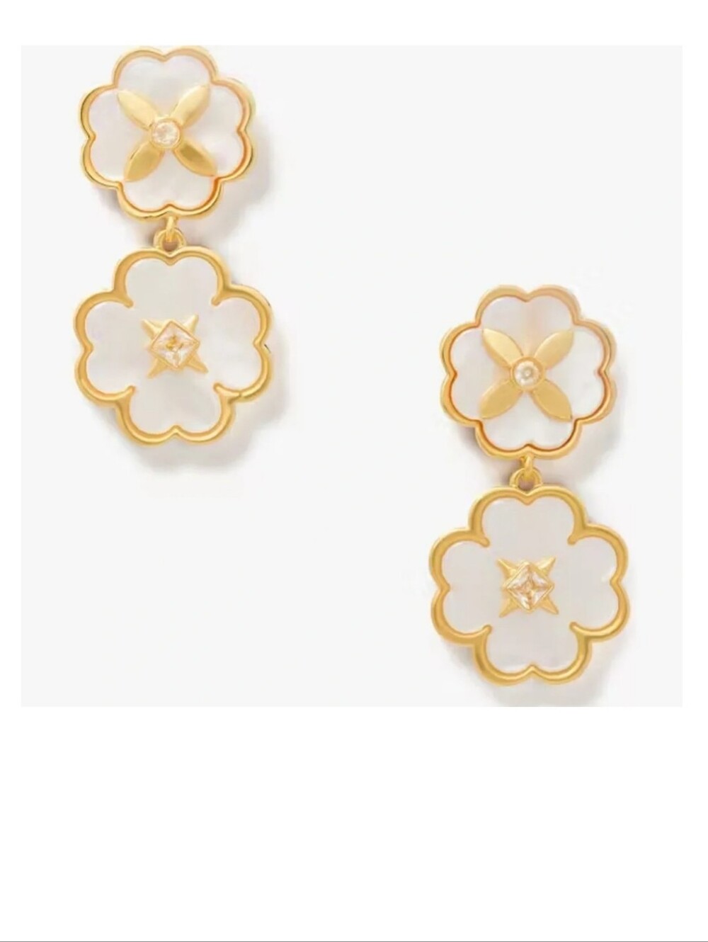 Kate Spade Heritage Bloom Drop Earrings NWOT